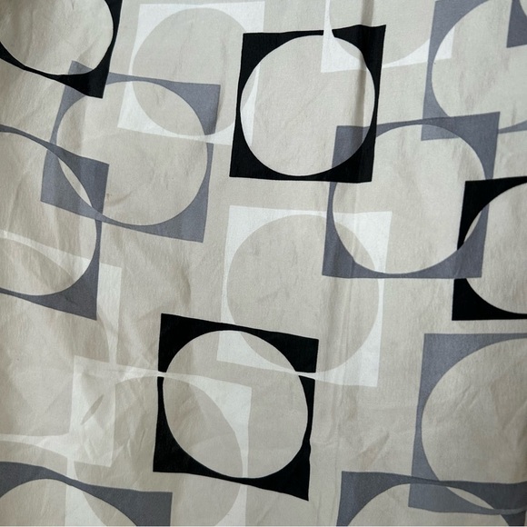 The Tie  Rack Silk Scarf Small Square Neckerchief Black and White Print - Picture 3 of 7